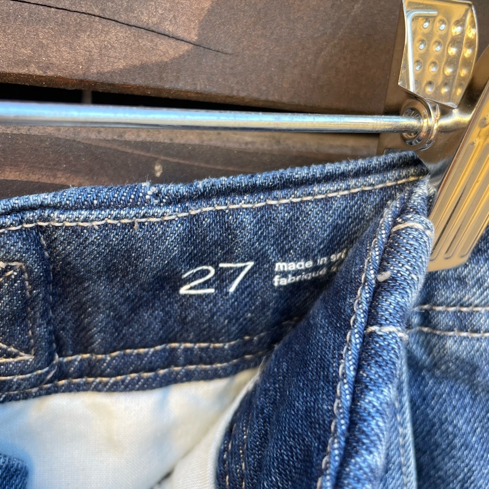 Pilcro Barrel Leg Denim Jeans - Dark Blue - Picture 6 of 7